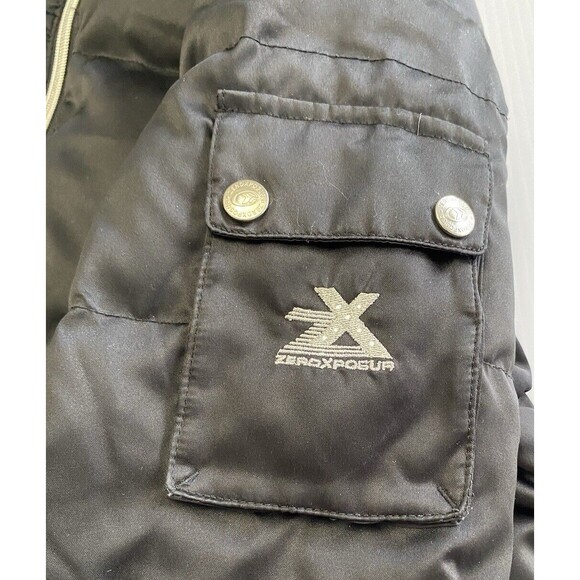 ZeroXposur Women's Puffer Jacket Black Faux-Fur Hood Ski Coat Size Med - Picture 13 of 15